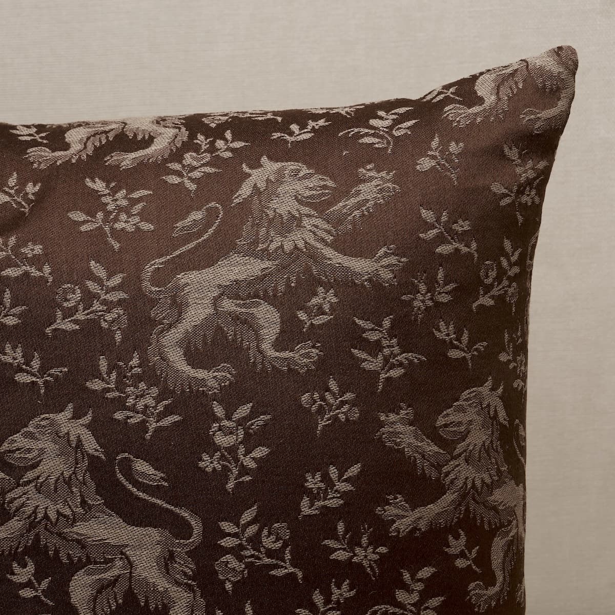 Ewan's Beasts Pillow_ BROWN