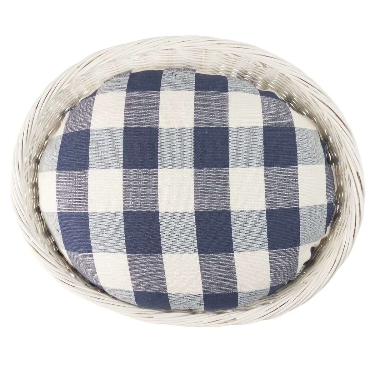 Barnes Check Dog Bed_ BLUE