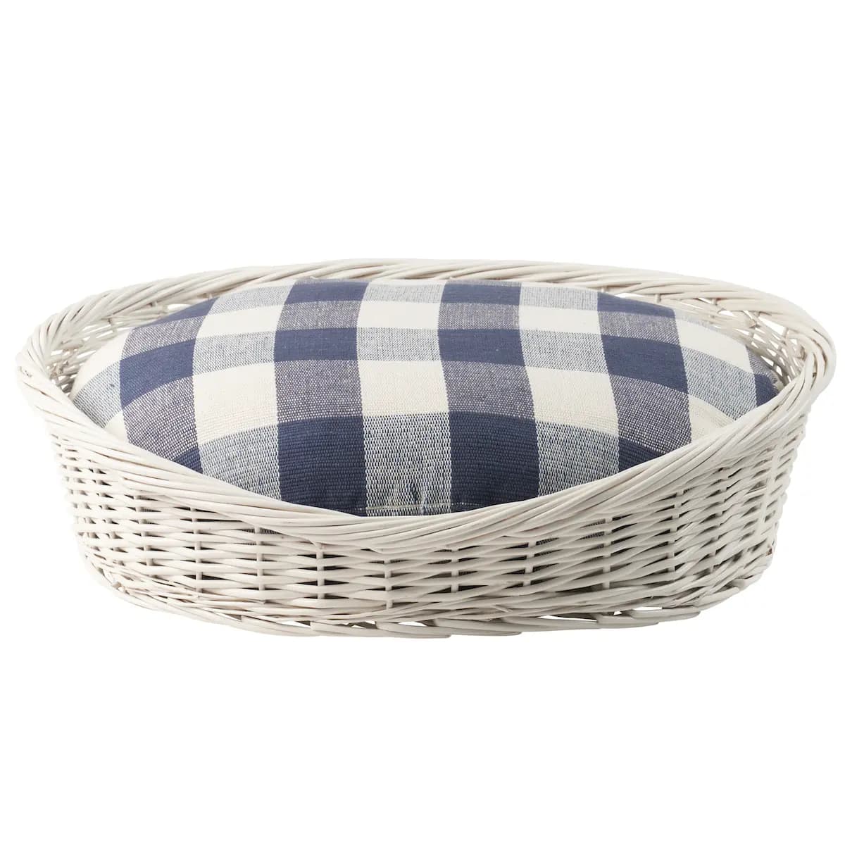 Barnes Check Dog Bed_ BLUE