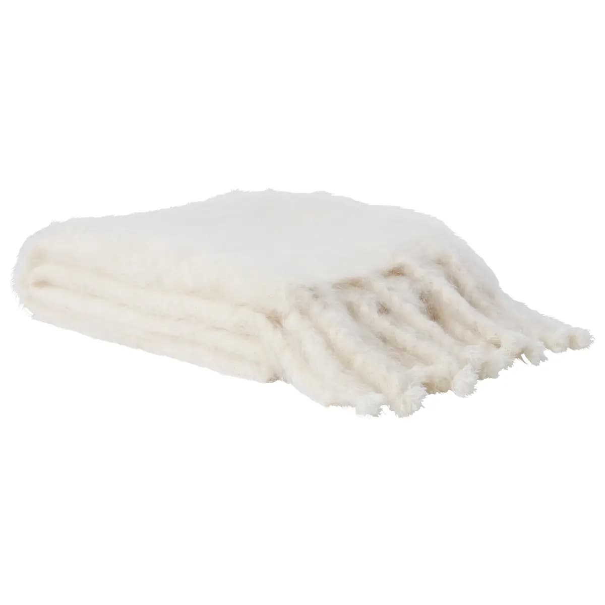 Rauma Mohair Throw_ IVORY