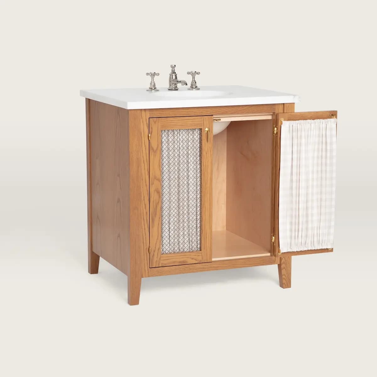 Anna Vanity with Curtain_ WINDSOR OAK