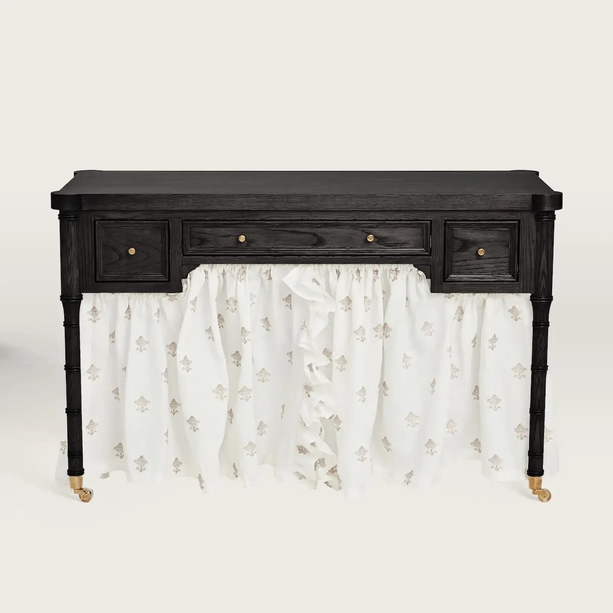 Raye Skirted Dressing Table_ EBONY