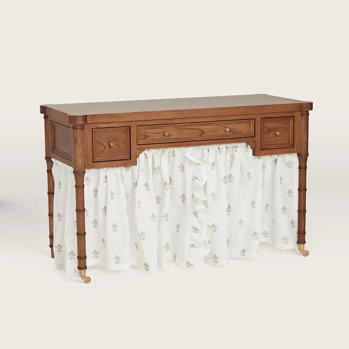 Raye Skirted Dressing Table_ WHITE