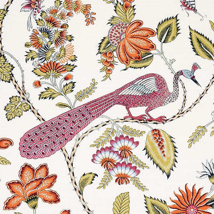 Campagne - Persimmon & Pink Fabrics | Schumacher