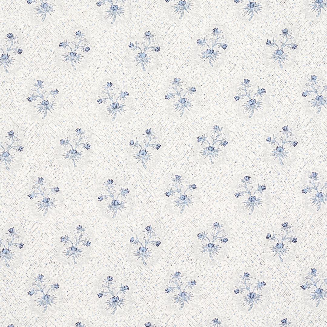 Cassis Floral Bleu Fabrics Schumacher