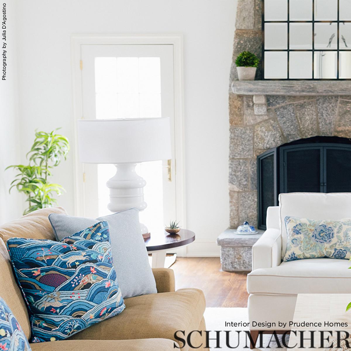 Rolling Hills - Blues Fabrics | Schumacher