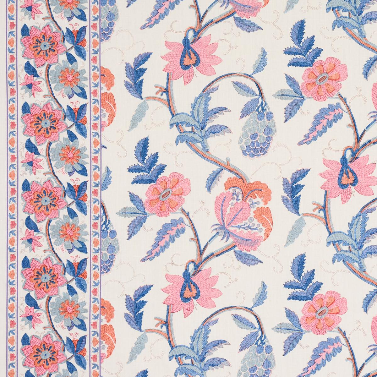 INDALI BORDERED LINEN_ROSE AND INDIGO