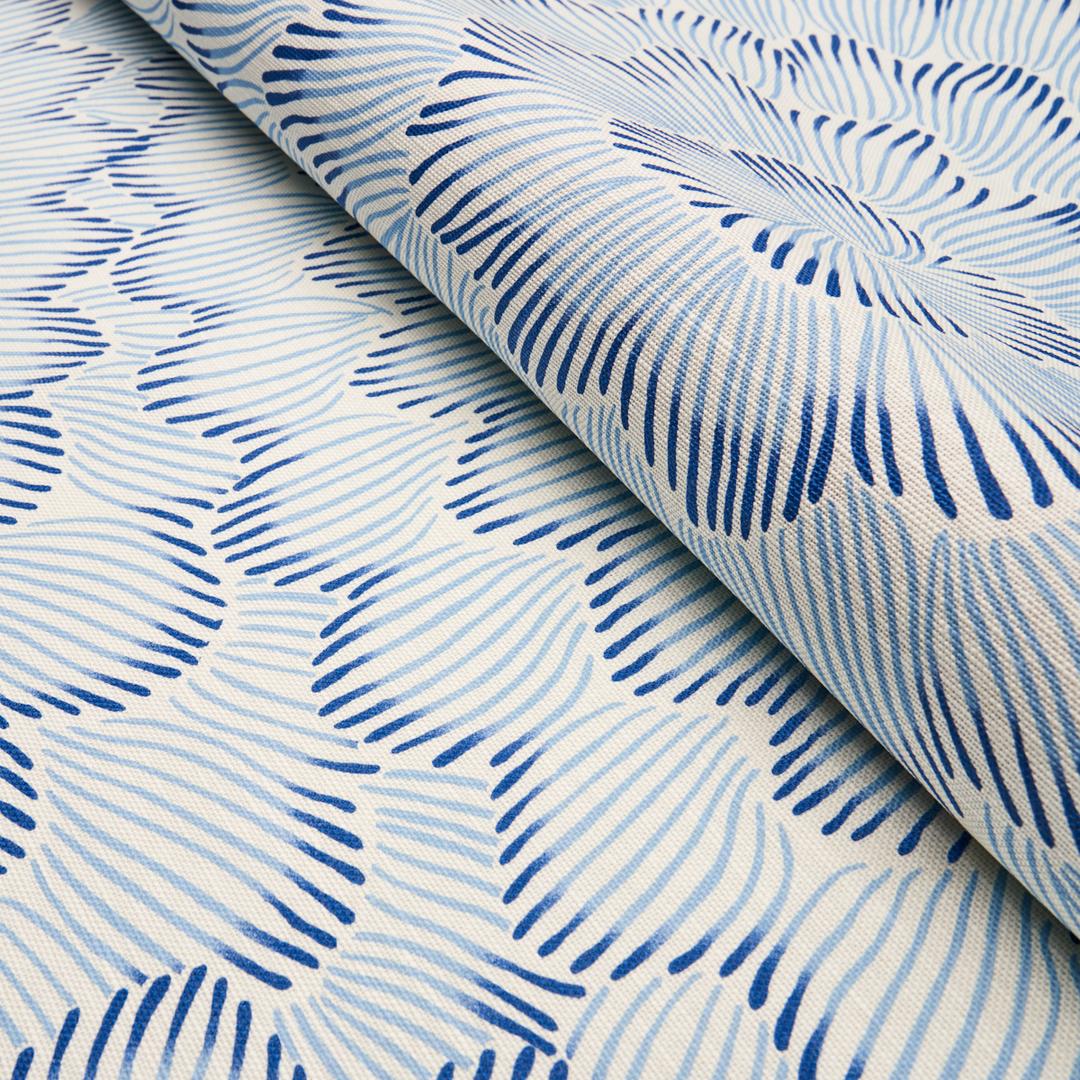 Feather Bloom - Two Blues Fabrics | Schumacher