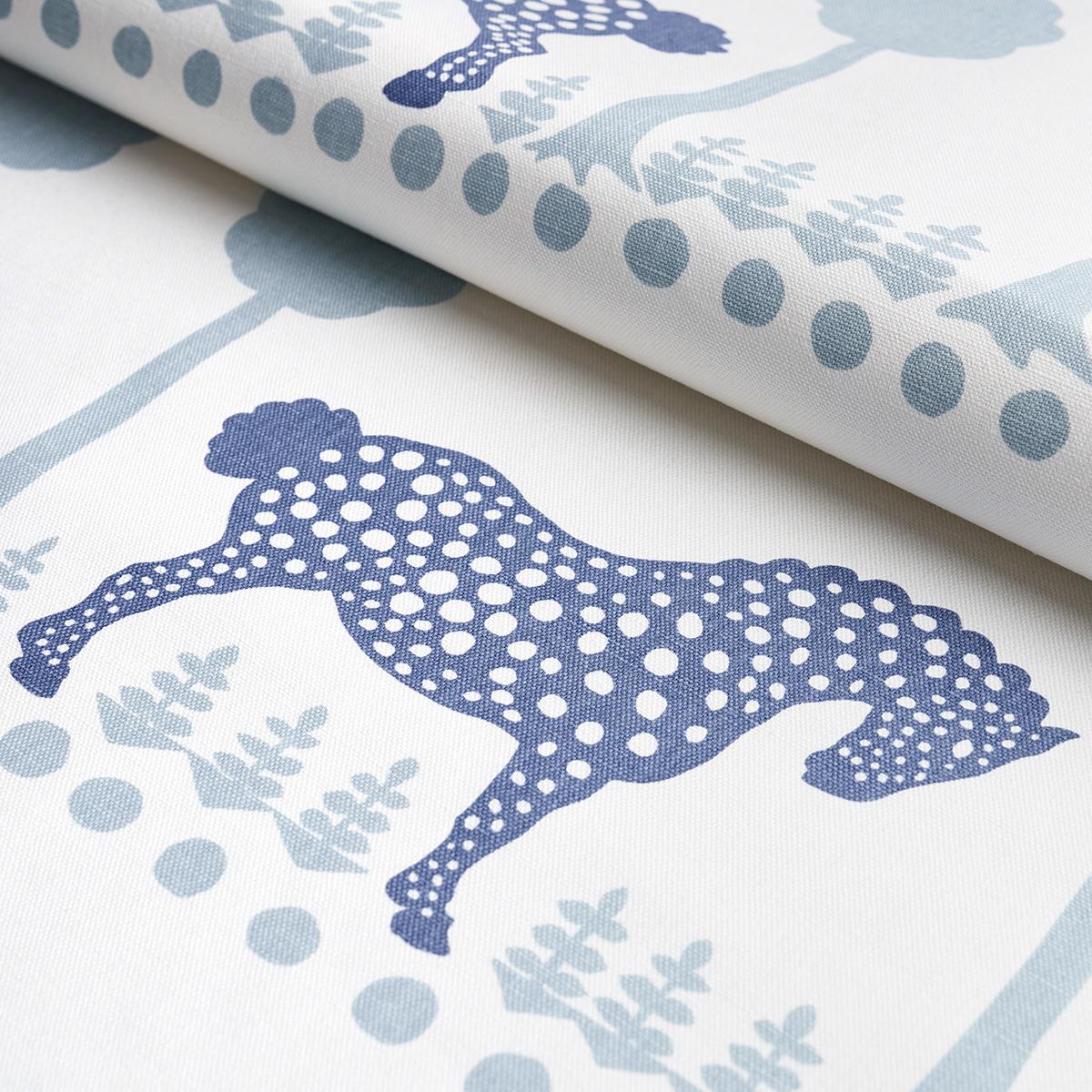 Polka Dot Pony Blue Fabrics Schumacher