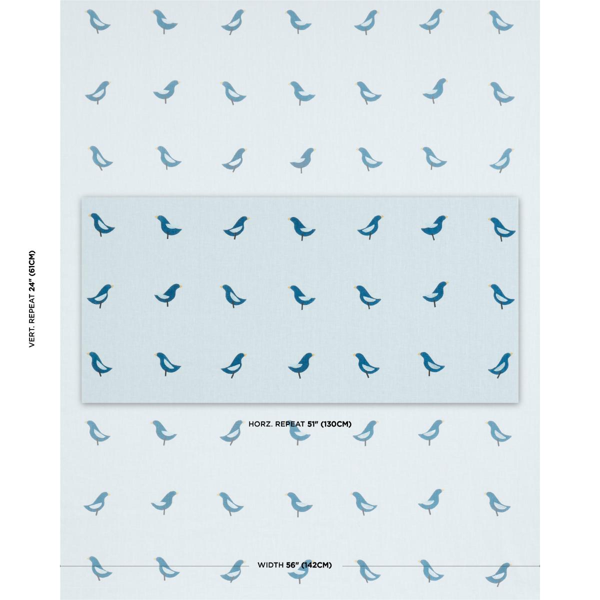 BIRDS HAND BLOCK PRINT_NAVY ON SKY