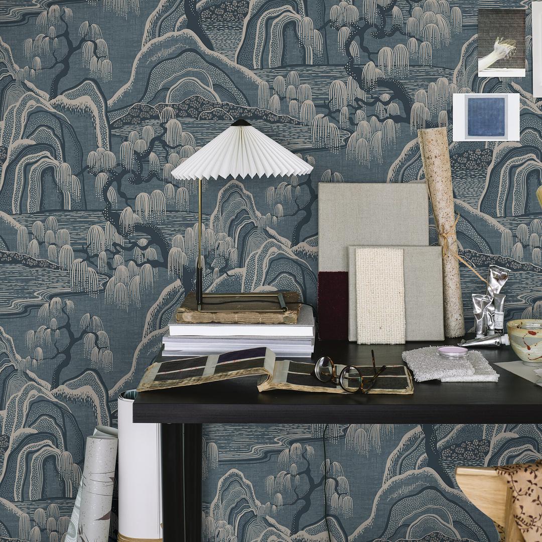 Indigo Garden - Blue Wallpapers | Schumacher