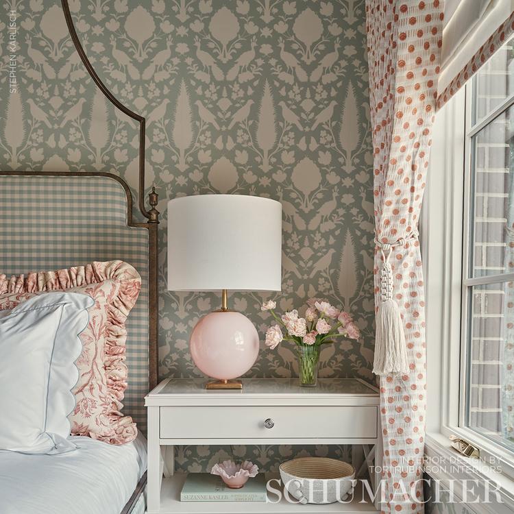 Chenonceau - Aquamarine Wallpapers | Schumacher