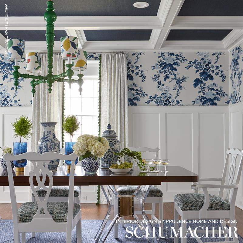 Pyne Hollyhock - Indigo Wallpapers | Schumacher