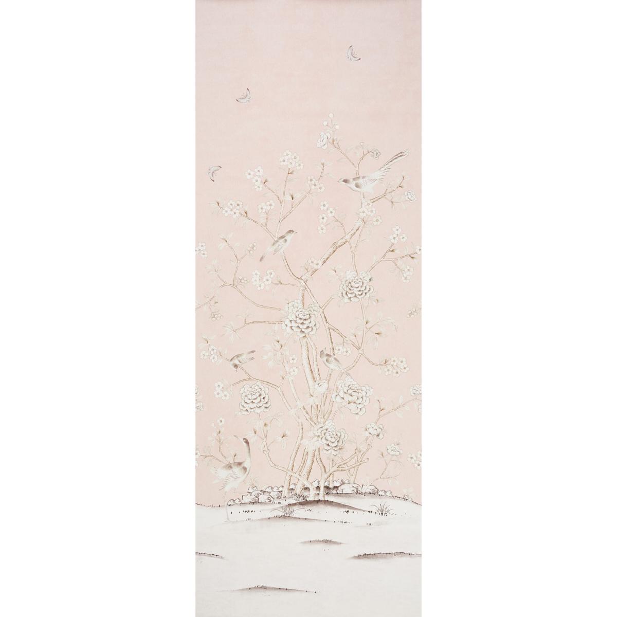 Chinois Palais Panel - Blush Conch Wallpapers | Schumacher