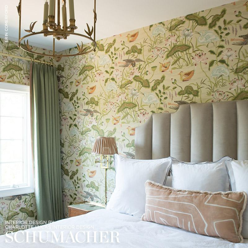 Lotus Garden - Parchment Wallpapers | Schumacher
