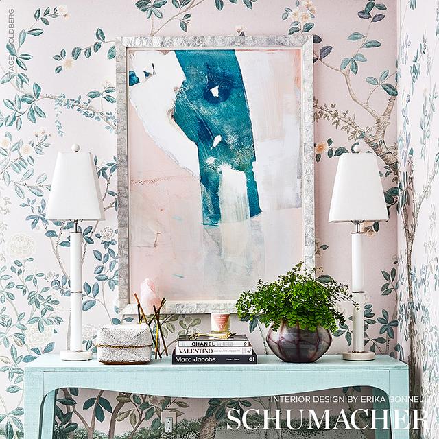 Madame De Pompadour Panel Set - Blush Wallpapers | Schumacher