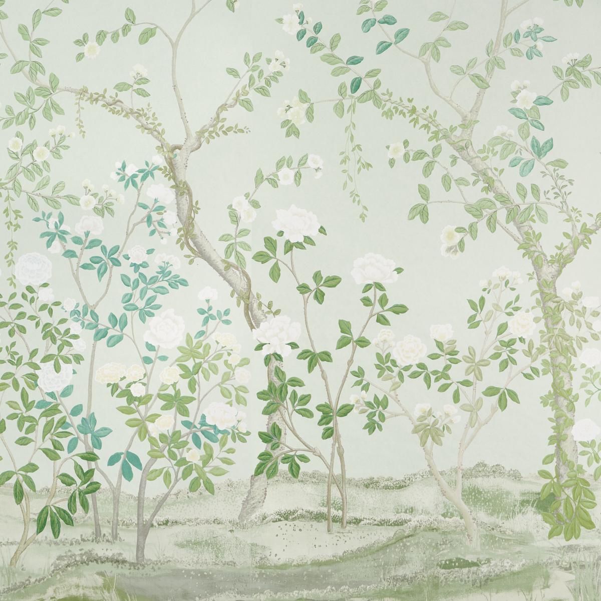 Madame De Pompadour Panel Set - Green Wallpapers | Schumacher