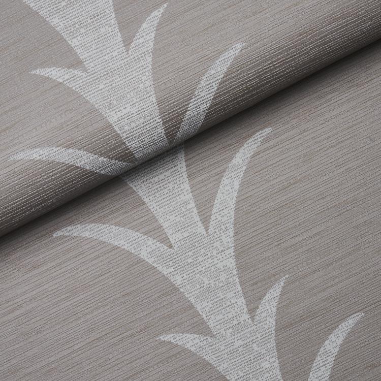 Acanthus Stripe Vinyl - Grey Wallpapers | Schumacher