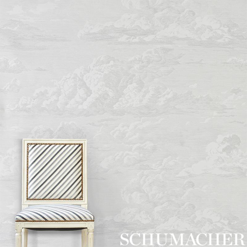 Cloud Toile - Mineral Wallpapers | Schumacher