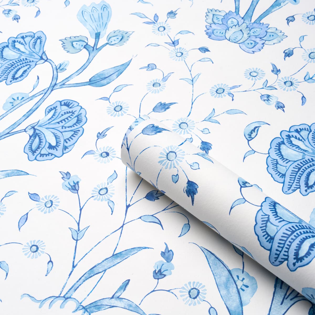 Khilana Floral - Porcelain Wallpapers | Schumacher