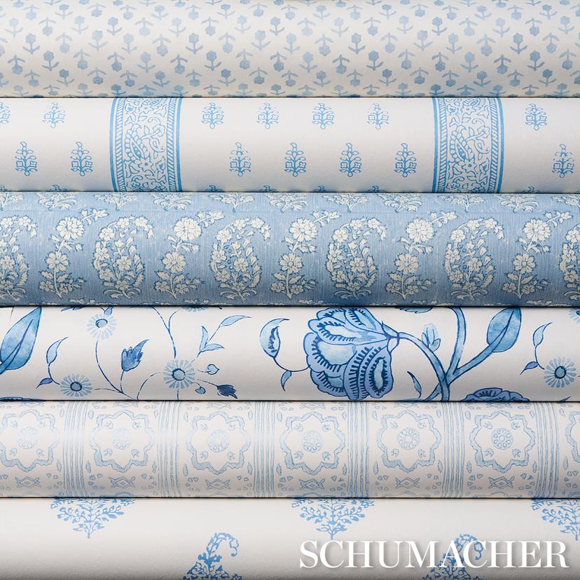 Khilana Floral - Porcelain Wallpapers | Schumacher