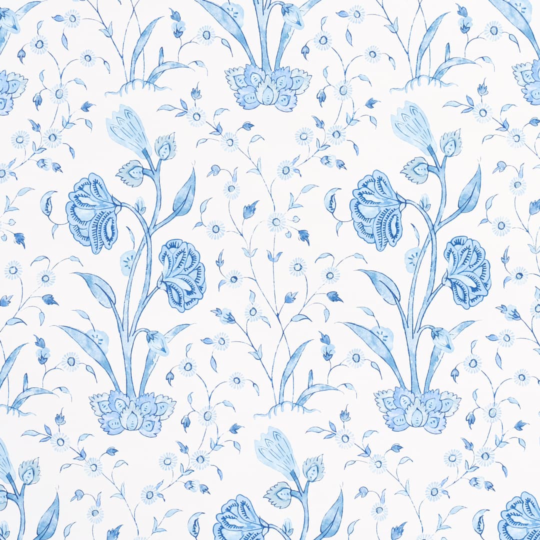 Khilana Floral - Porcelain Wallpapers | Schumacher