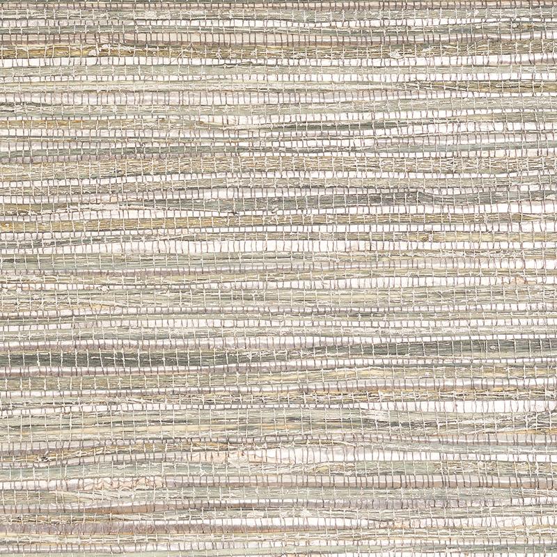 Metallized Flax - Sage Wallpapers | Schumacher