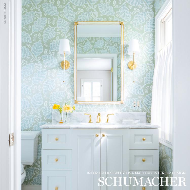 Estelle - Green Wallpapers | Schumacher