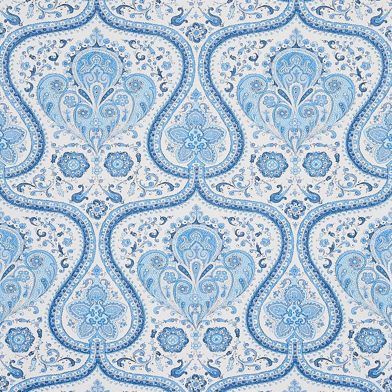 Paisley Court Blue Wallpapers Schumacher