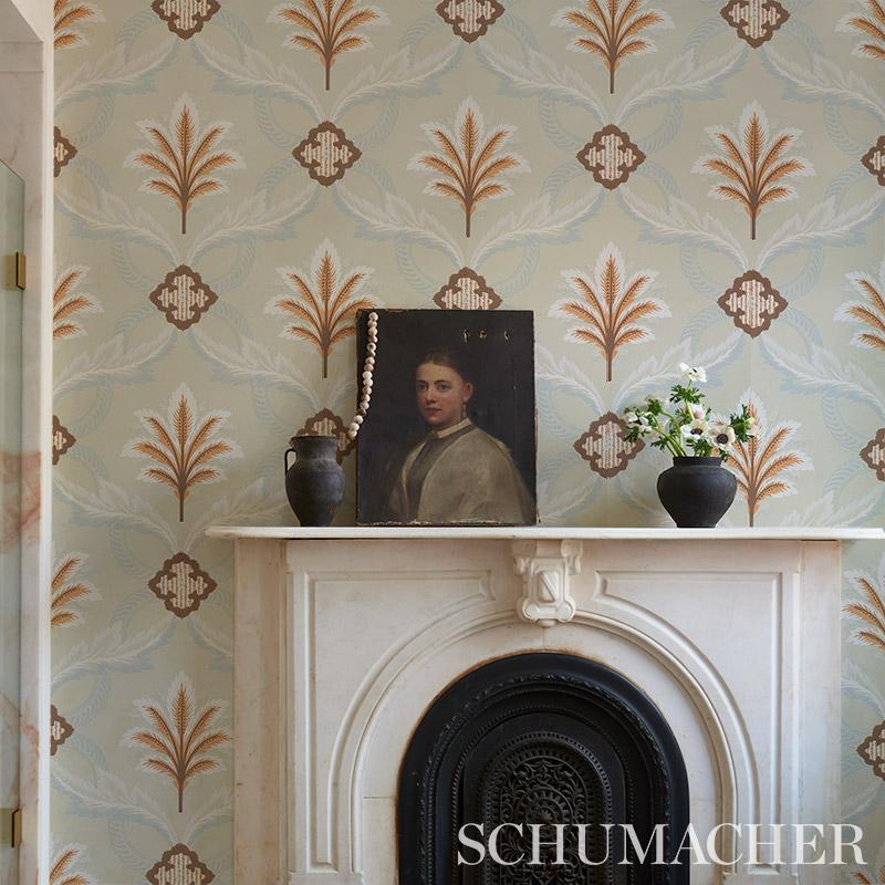 Front Waltz - Sage Wallpapers | Schumacher
