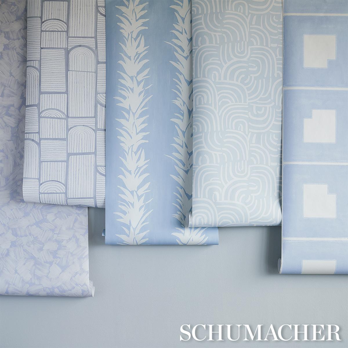 White Lotus - Soft Blue Wallpapers | Schumacher