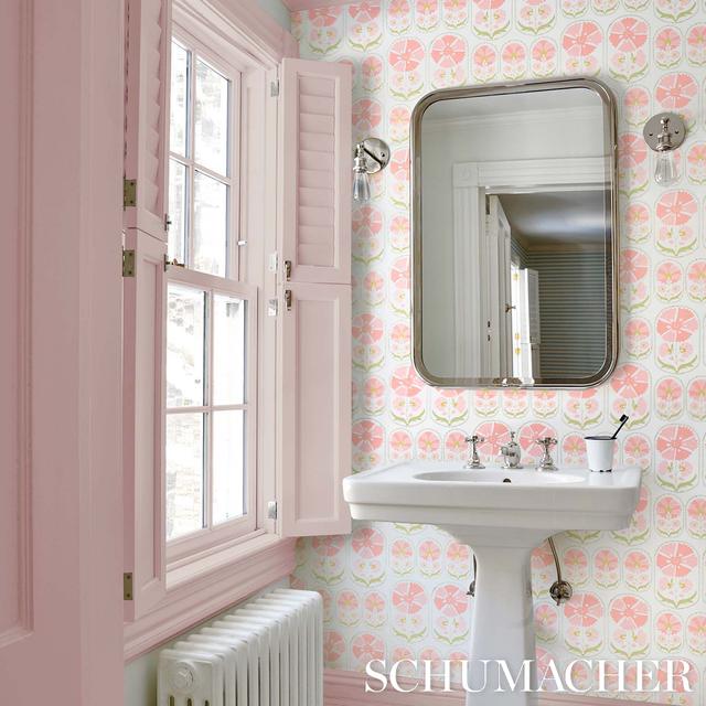 Anjuna Floral - Blush Wallpapers | Schumacher