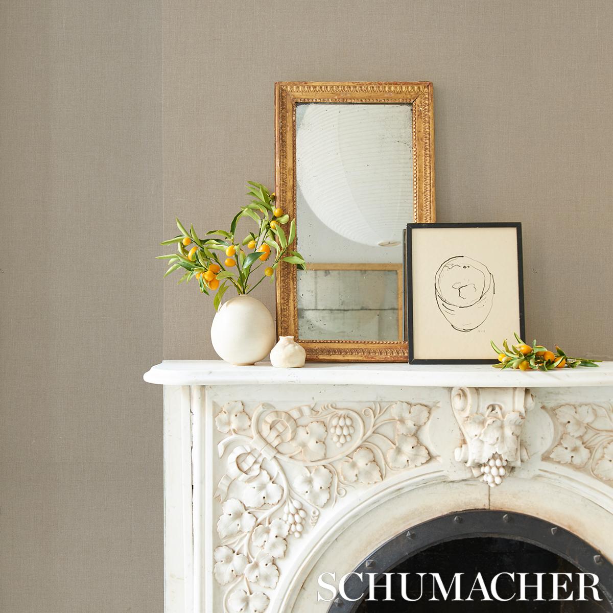 Performance Linen Wallcovering - Flax Wallpapers | Schumacher