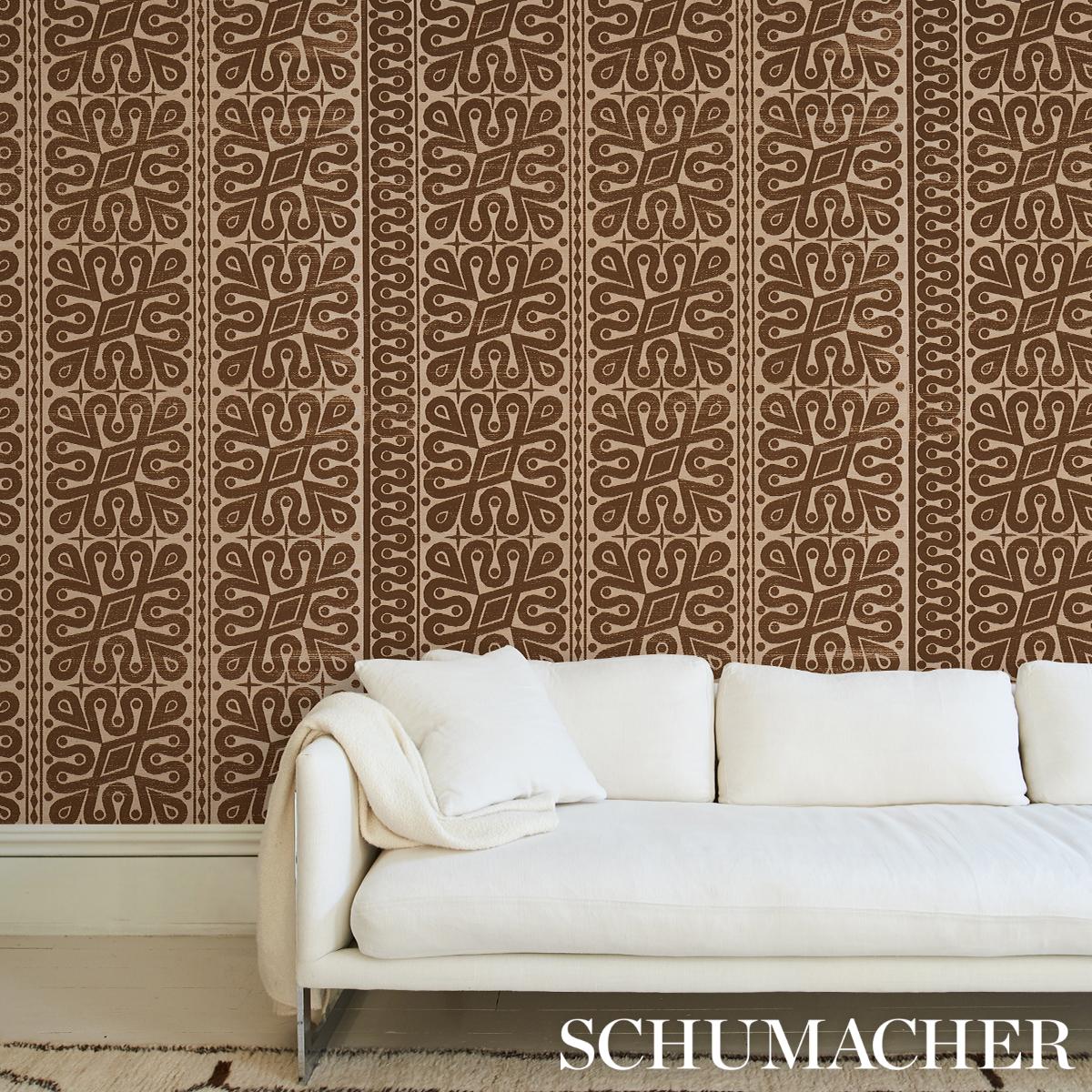 Borneo Grasscloth - Brown Wallpapers | Schumacher