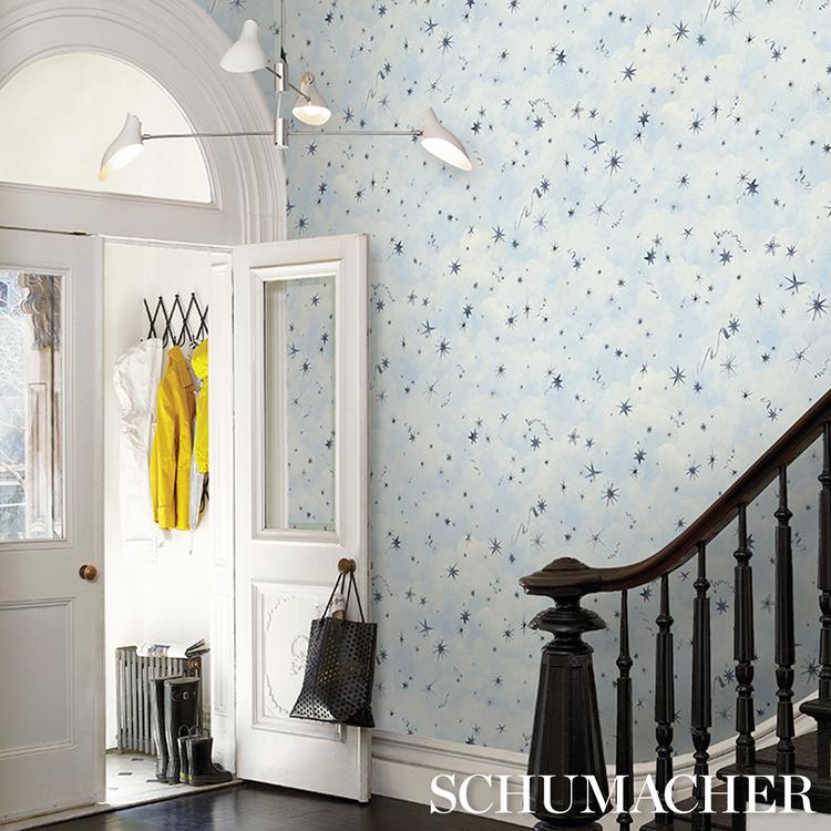 Luminaries - Clear Blue Wallpapers | Schumacher