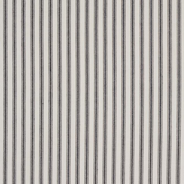 Wellfleet Ticking Stripe - Black Fabrics | Schumacher