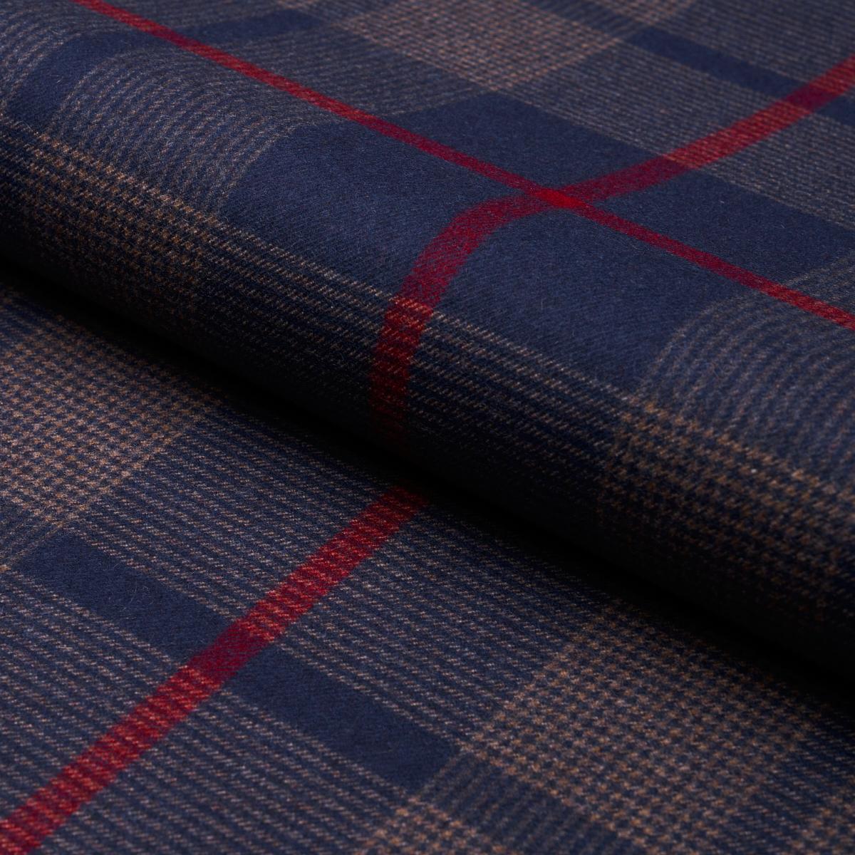 Montana Wool Plaid Navy Fabrics Schumacher