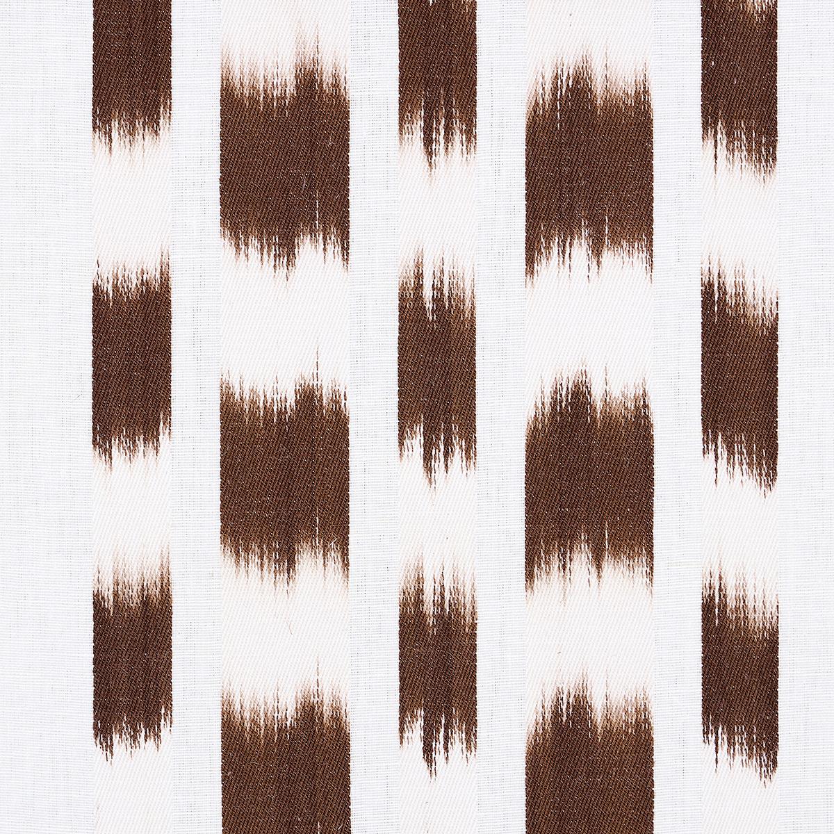 Izmir Ikat Stripe - Cocoa Fabrics | Schumacher