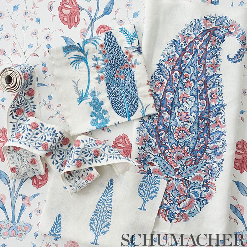 Ashoka Tape - Rose & Sky Trims | Schumacher