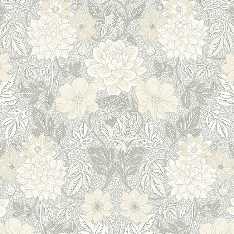 Dahlia Garden - Natural Wallpapers | Schumacher