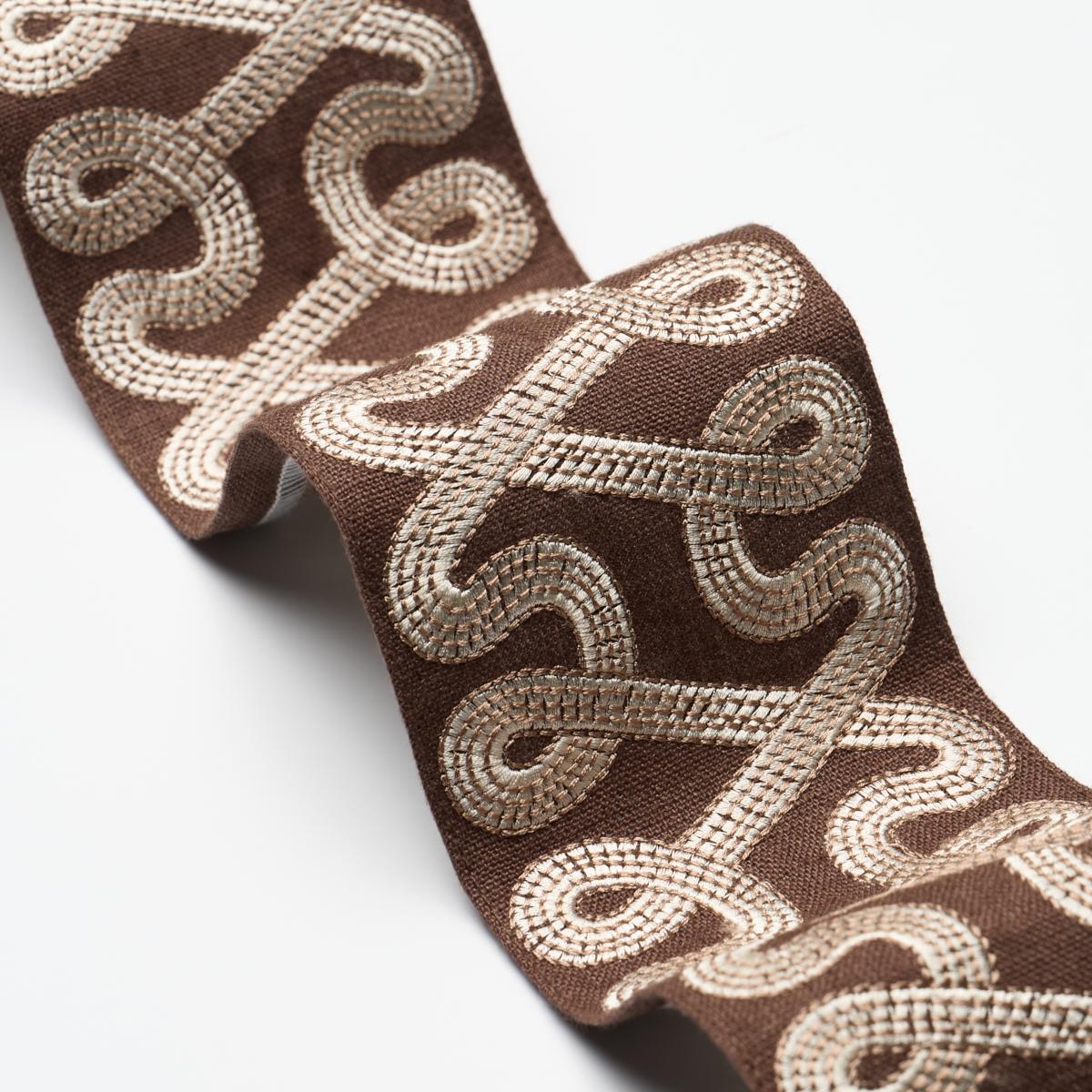 FREEFORM EMBROIDERED TAPE_CHOCOLATE