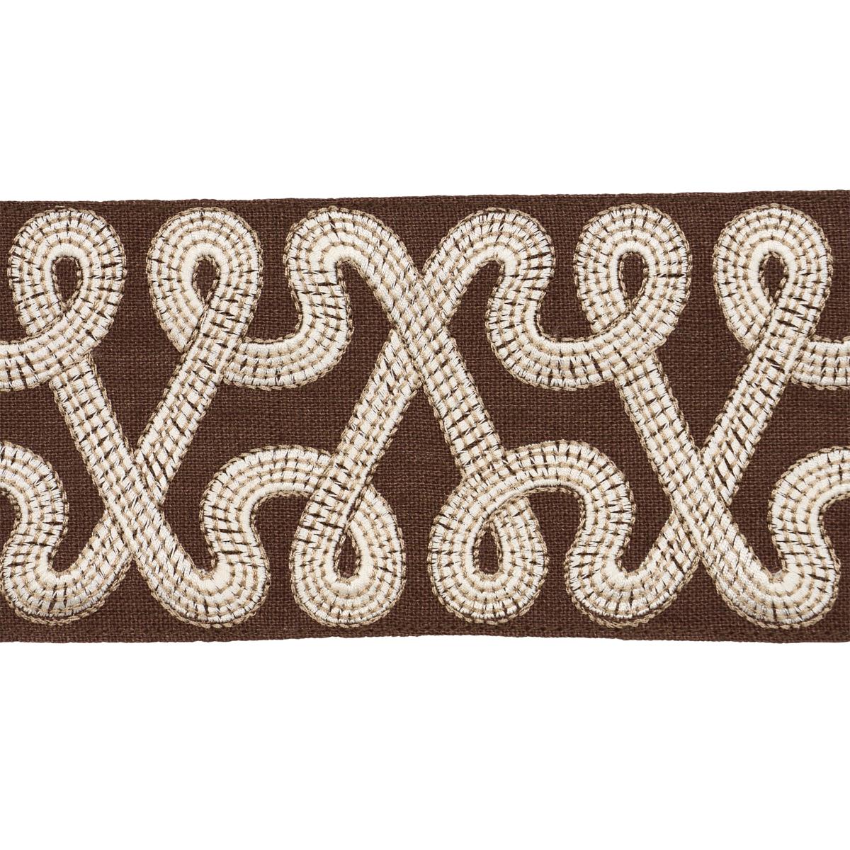 FREEFORM EMBROIDERED TAPE_CHOCOLATE