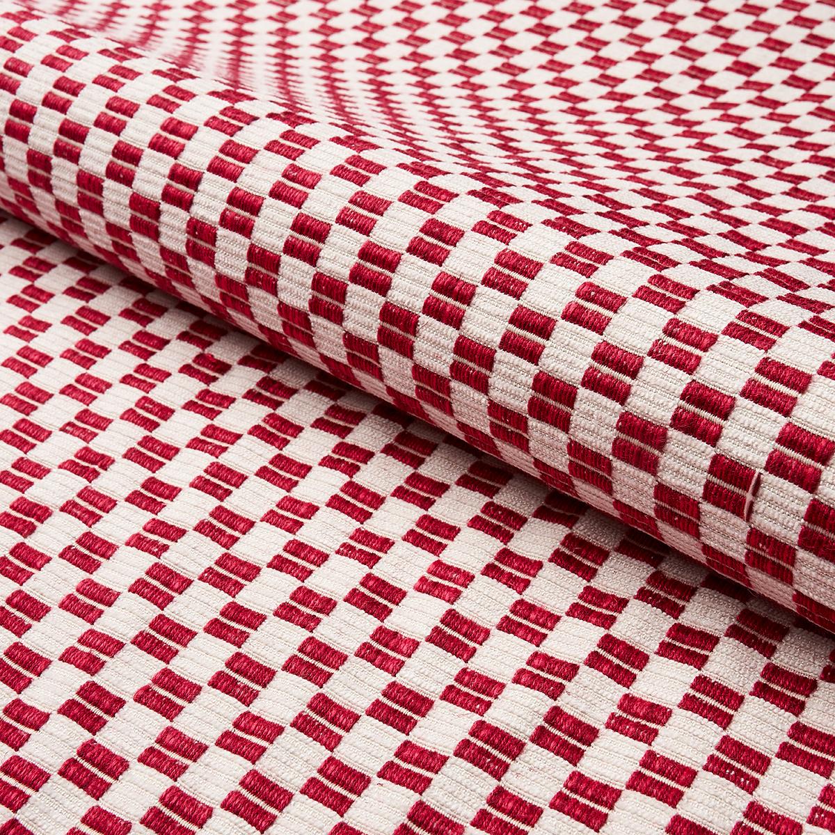 Elkhart Crimson Fabrics Schumacher