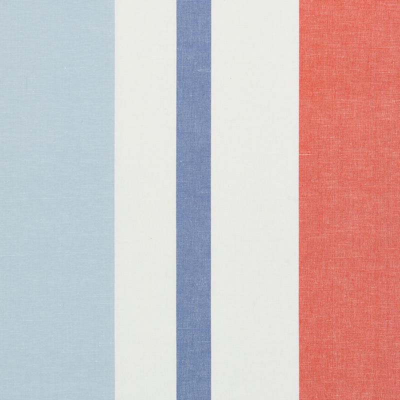 LOLLAND LINEN STRIPE_SKY & CORAL