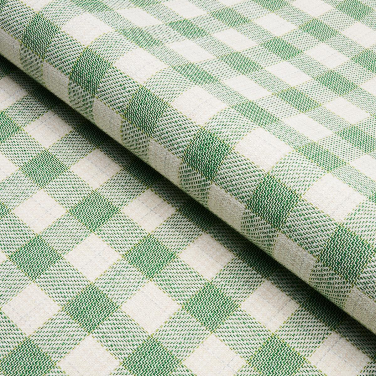 Martina Plaid Indoor/Outdoor - Green Fabrics | Schumacher