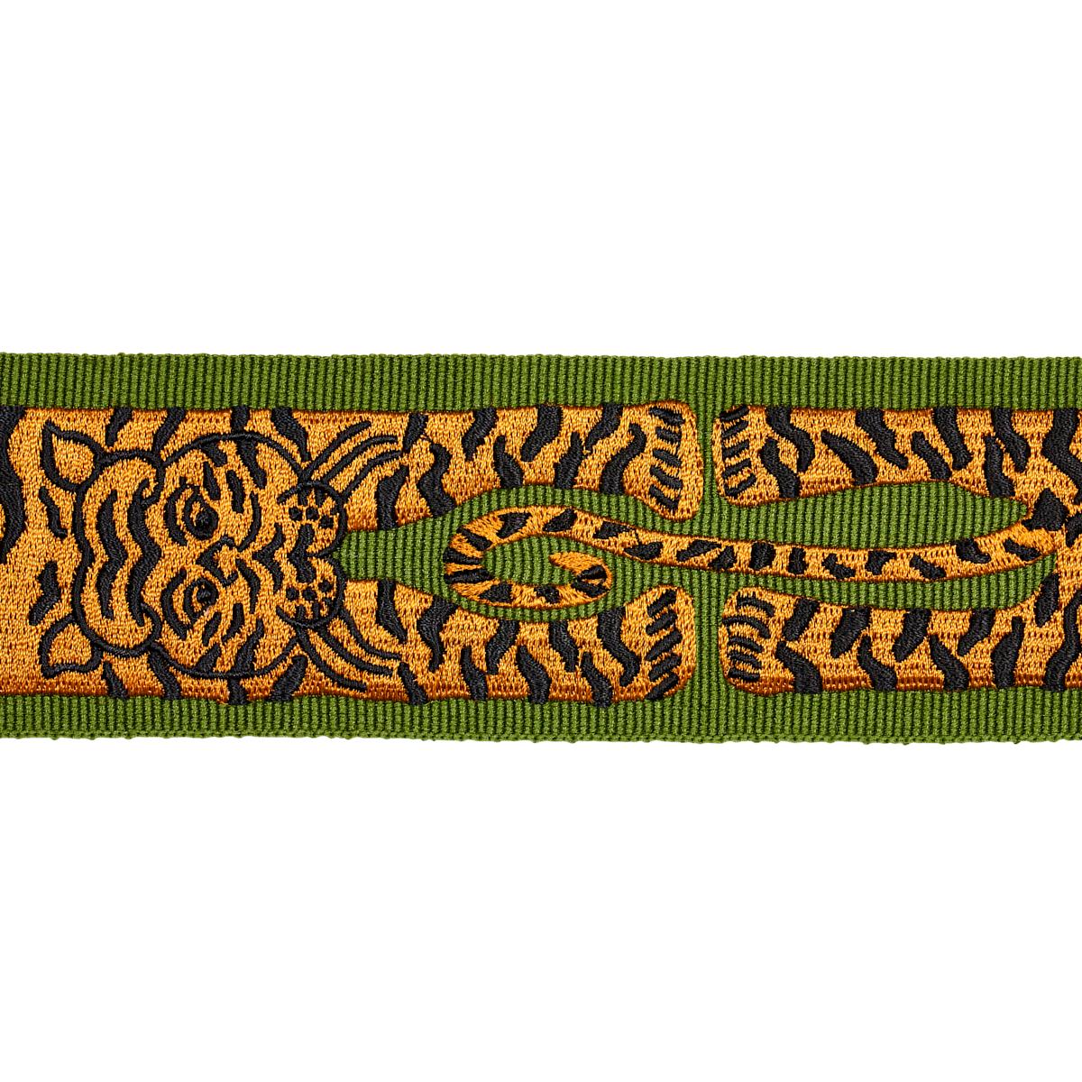 Le Tigre Embroidered Trim Green Trims Schumacher
