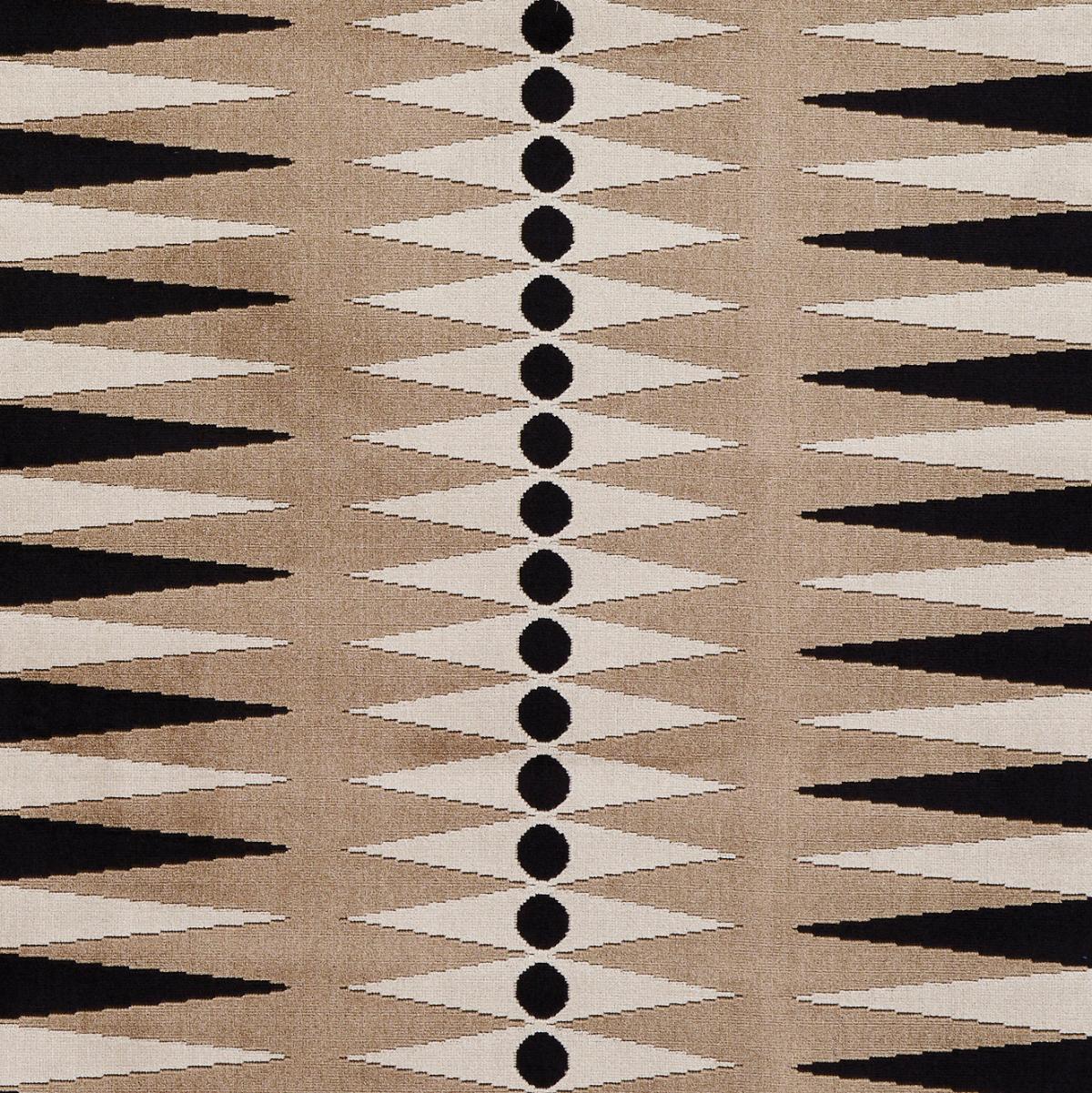 Backgammon Cut Velvet - Neutral Fabrics | Schumacher
