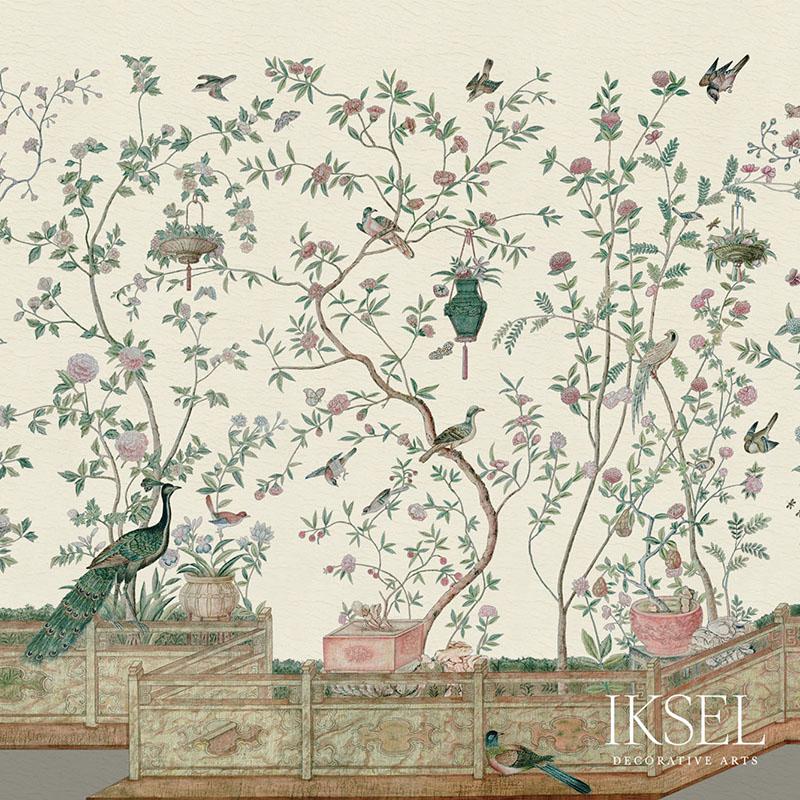 Xanadu Balustrade Bone Wallpapers Schumacher