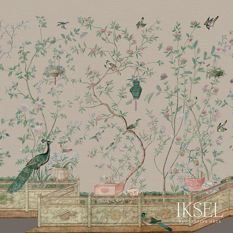 Xanadu Balustrade Chai Wallpapers Schumacher