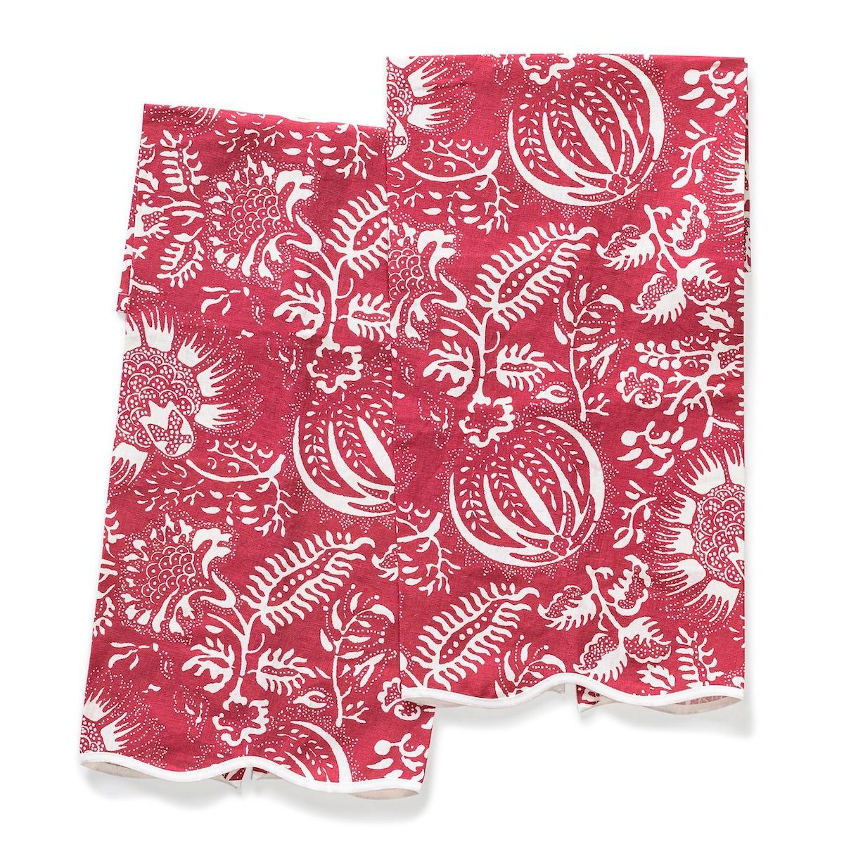 Granada Guest Towel, Set of 2_SCARLET